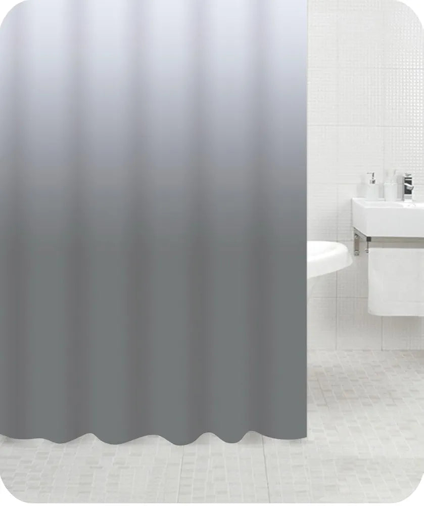 Homethreads Embrace Luxury with Our 6-Feet Long Premium Peva Shower Curtain with 12 Hooks for a Lavish Bathroom Ambiance Stylish, Splendid, and Perfectly Sized Grey Colour