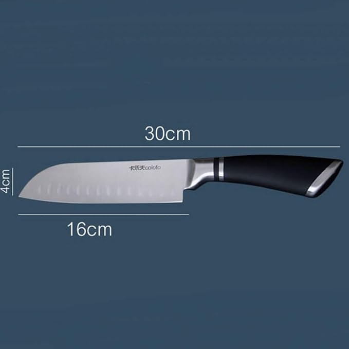 Pepplo Santoku Knife Kitchen Knife Forged of High Carbon Steel Mincing and Chopping