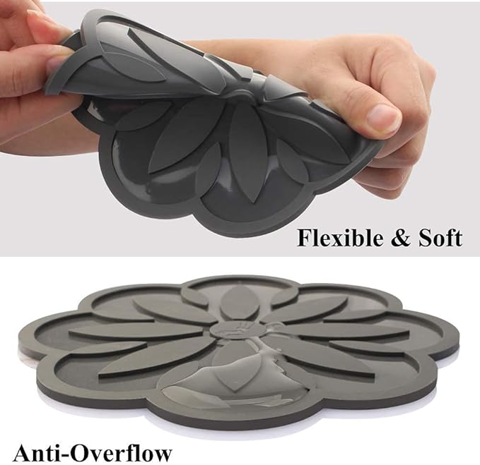 P-Plus International Silicone Pot Holders Mat Jar Opener Spoon Rest Kitchen (Pack of 4 Peacock)