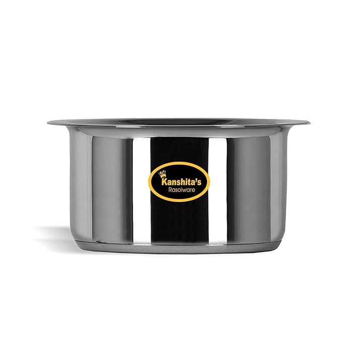Kanshitas Rasoiware Stainless Steel Induction Bottom Patila Tope Pot Induction & Gas Stove 4 Liter