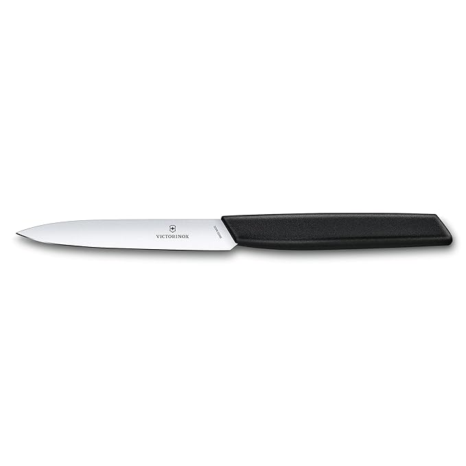 Victorinox Swiss Modern Stainless Steel Pairing Knife for Vegetable & Fruit Cutting 10 cm Black 6.9003.10