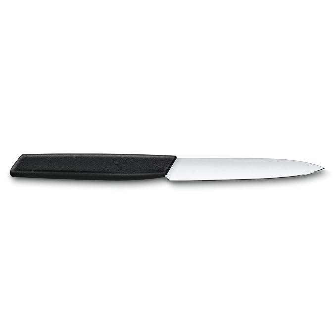 Victorinox Swiss Modern Stainless Steel Pairing Knife for Vegetable & Fruit Cutting 10 cm Black 6.9003.10