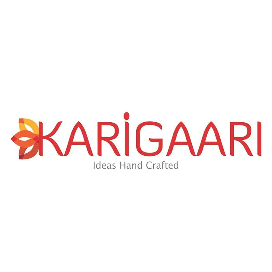 Karigaari India Polyresine Set of 3 Orange Dhoti & Turban Ganesha Playing Instruments Showpiece