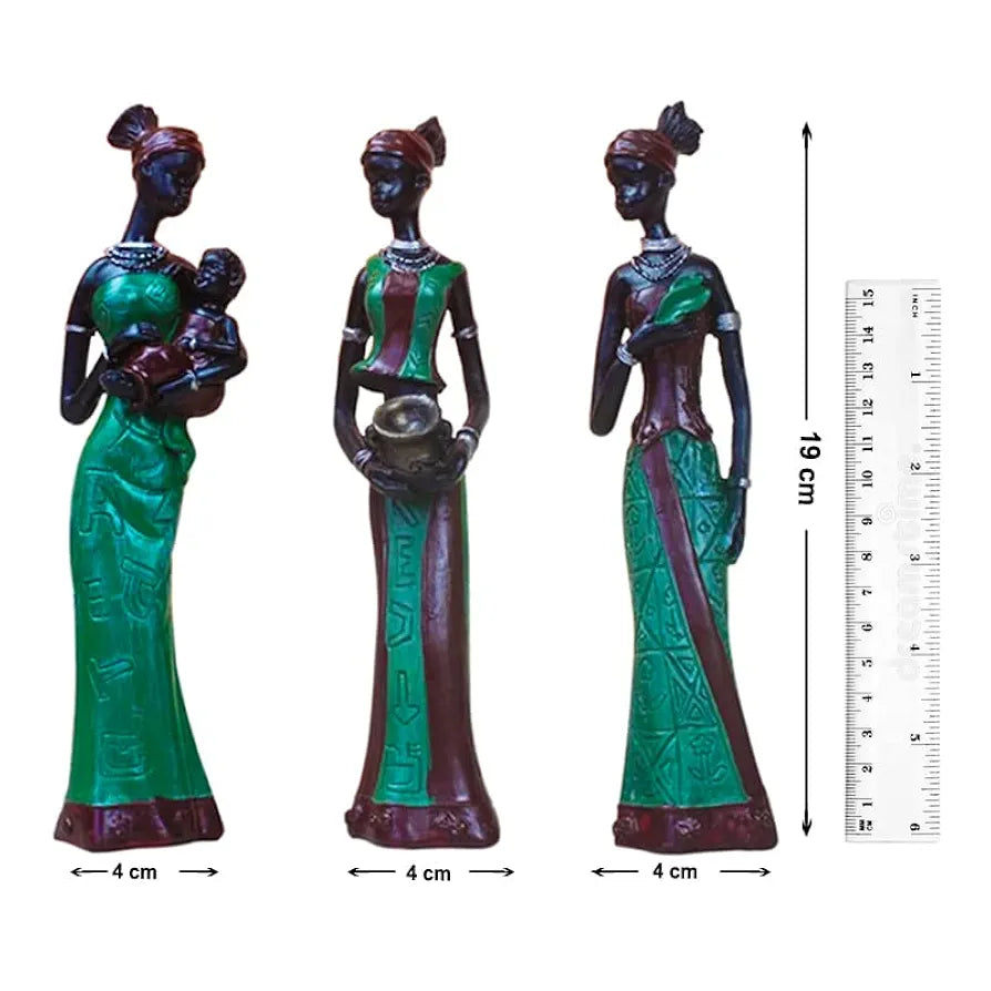 Xtore Beautiful Finish Uniquely Hand Crafted Home Decor African Tribal Women Art Piece