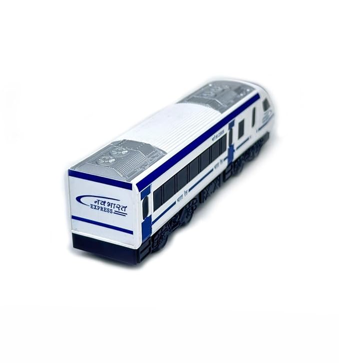 Centy Nav Bharat Blue Express Pull Back Toy Train for 3Y+ Multi Colour