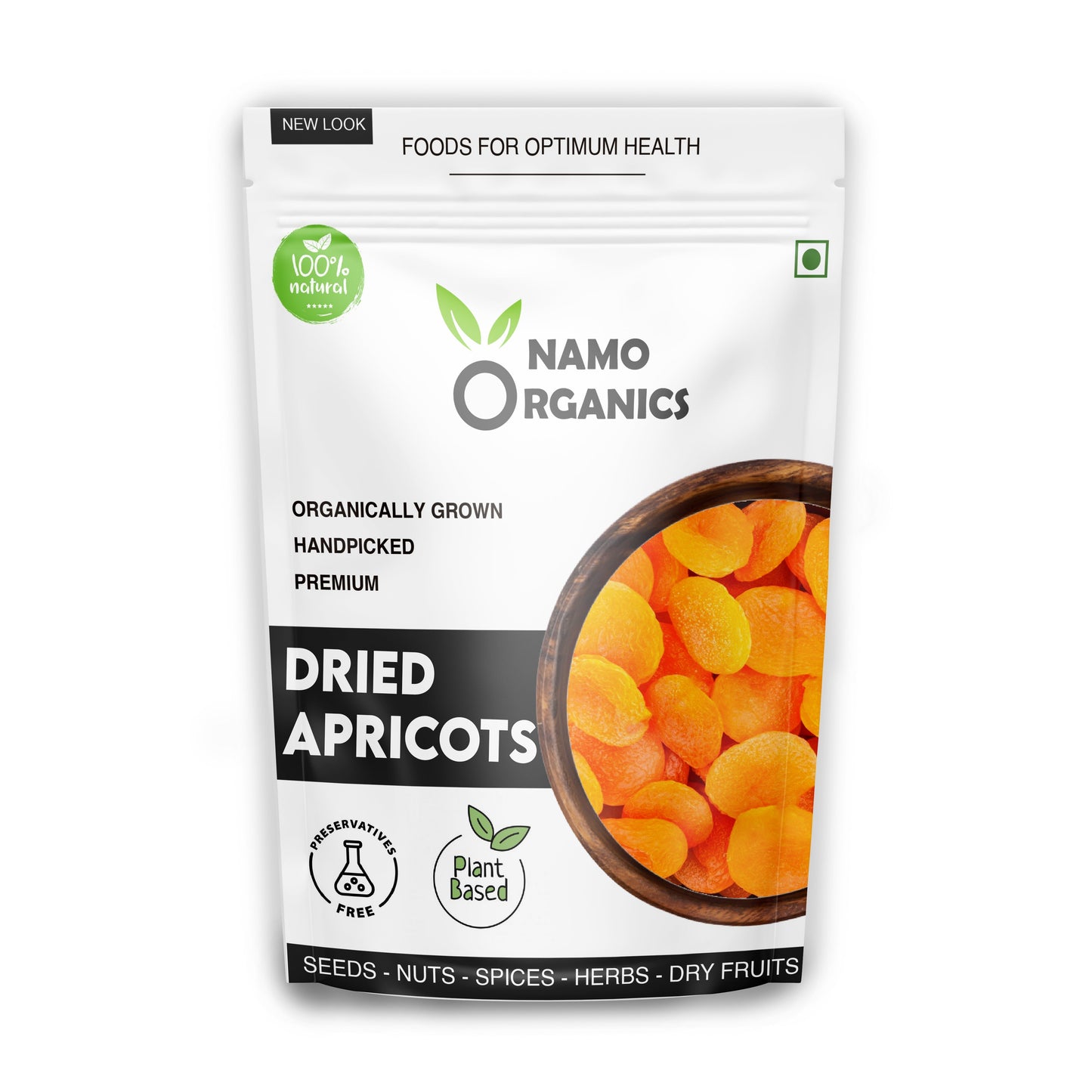 Namo Organics - Turkish Apricots - Seedless ( Gluten Free, Vegan & NON GMO ) Organic Turkish Apricots Dry Fruits