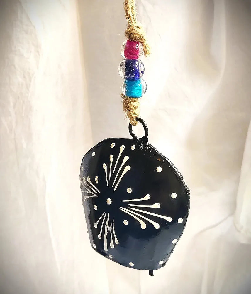 MIRAMAYEE Purse Bell 4"- Hanging Garden Cow Bell Patio Hanging Bell Set of 5