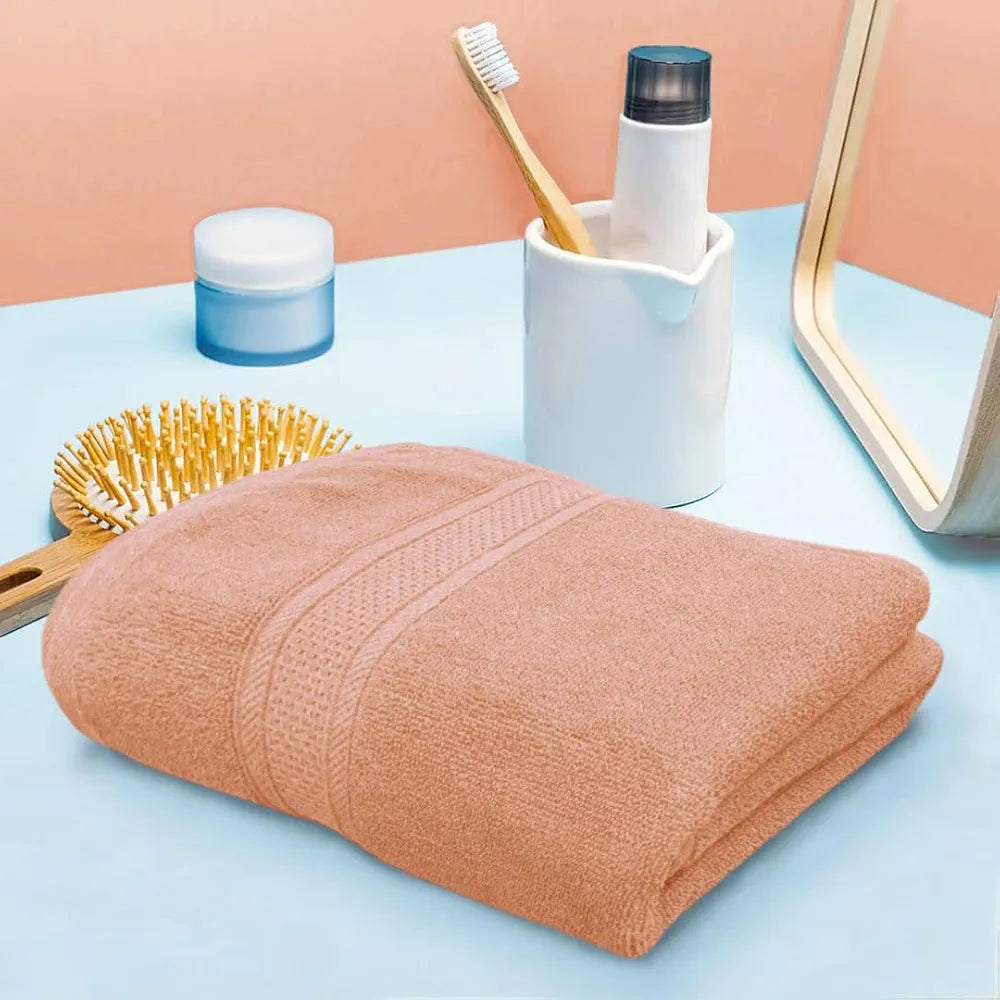 Luxe Home Cotton Bath Towel 450 GSM Quick Dry Large Size Bathroom Towels Colour Rust