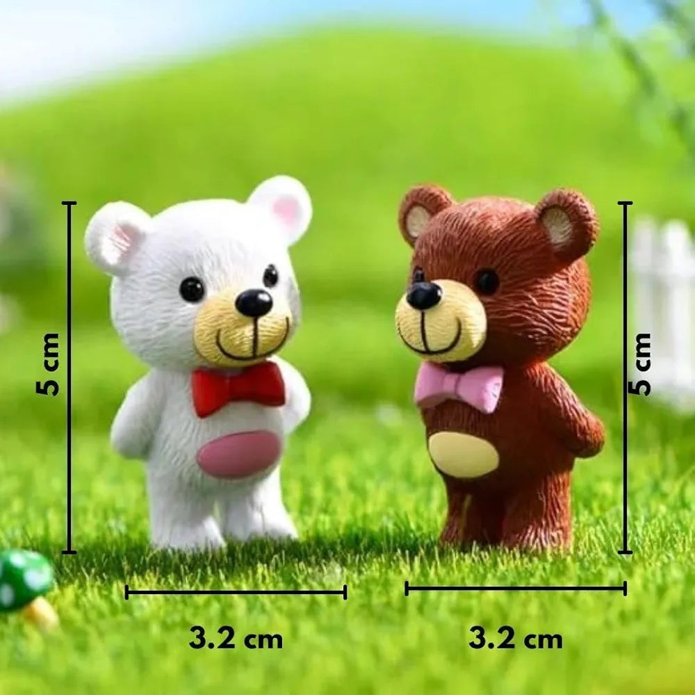 Satyam Kraft 1 Set Resin Teddy Bear Miniature Figurines