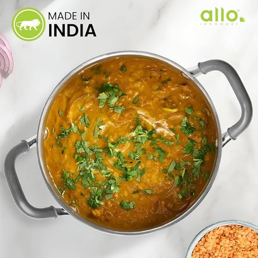 Allo CookSafe TriPly Stainless Steel Casserole Saucepot Stockpot with Stainless Steel Lid 22cm 4.6 Litre