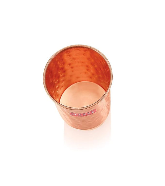 Hazel Hammered Finish Copper Glasses Amrapali Tumbler Set of 3