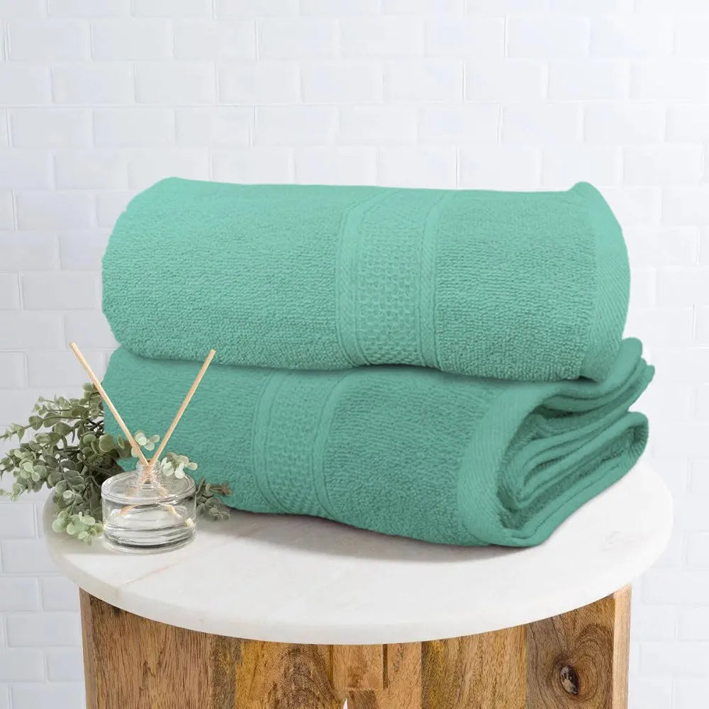 Luxe Home Cotton Bath Towel 450 GSM Quick Dry Large Size Bathroom Towels Colour Aqua