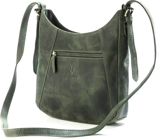 Goatter Hunter Leather Sling Cross-BodyBag for Girls And Women,