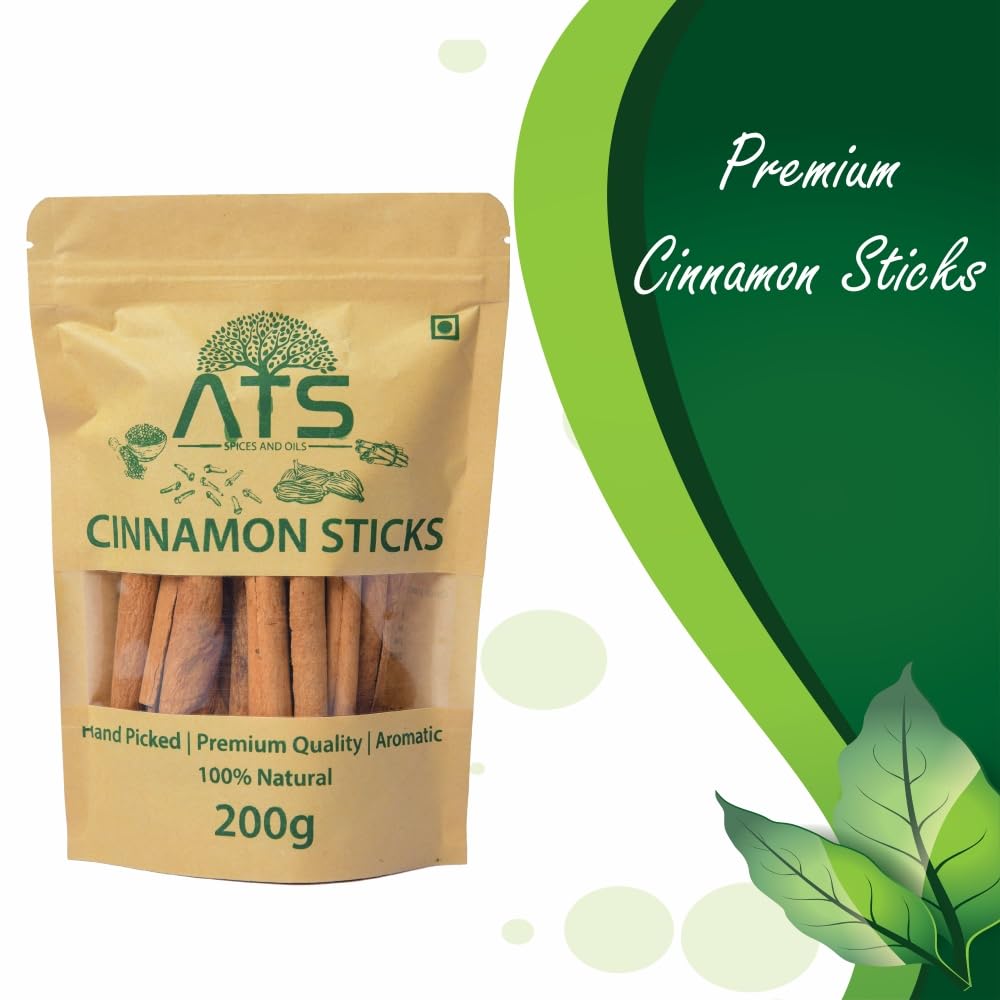 ATS Natural Finest cinnamon Sticks - 200 Gms