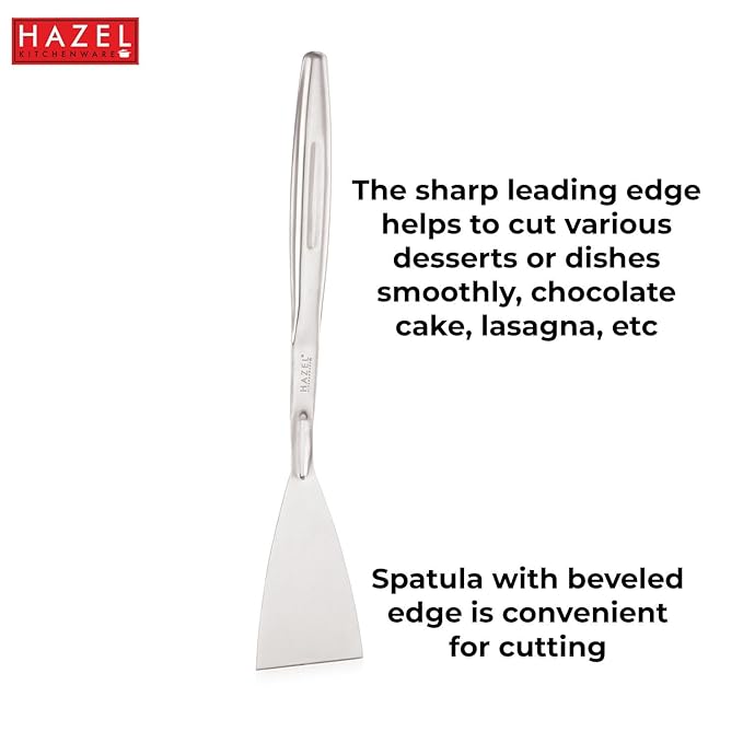 Hazel Stainless Steel Spatula with with Beveled Edge Spatula