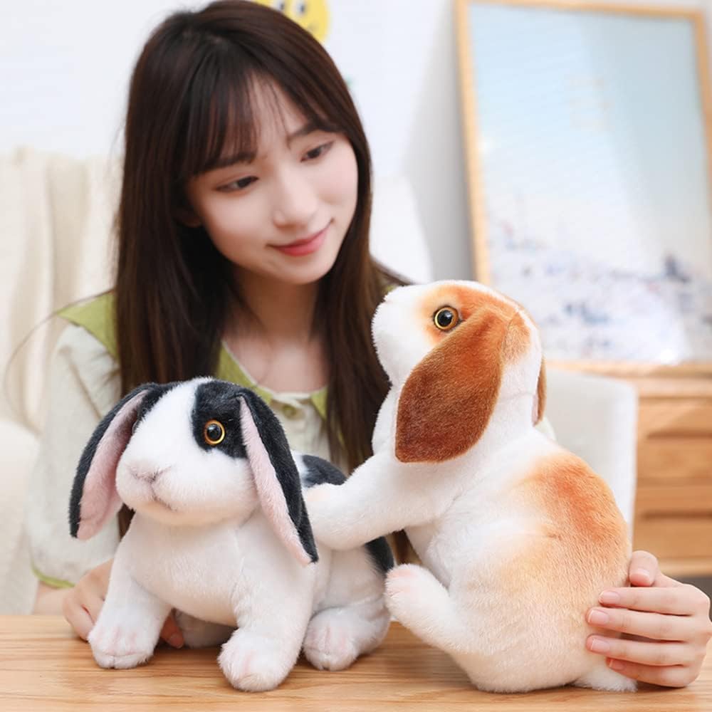 Tickles Cute Rabbit Soft Stuffed Plush Animals Toy for Kids 35 cm Color White & Brown