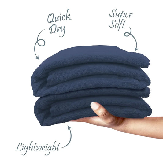 Luxe Home Cotton Bath Towel 450 GSM Quick Dry Large Size Bathroom Towels Colour Navy Blue