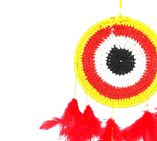 Wind Chime 5 Bell Dream Catcher Orangr Yellow