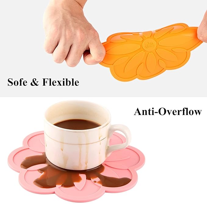 P-Plus International Silicone Pot Holders Mat Jar Opener Spoon Rest Kitchen (Pack of 2 Pink)