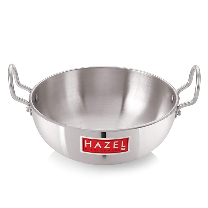 Hazel 4 mm Aluminium Kadai with Handle 1750 ml