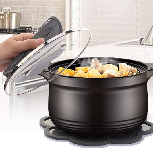 P-Plus International Set Silicone Pot Holders Mat Jar Rest Kitchen Non Slip Flexible Blue (Pack 0f 2)