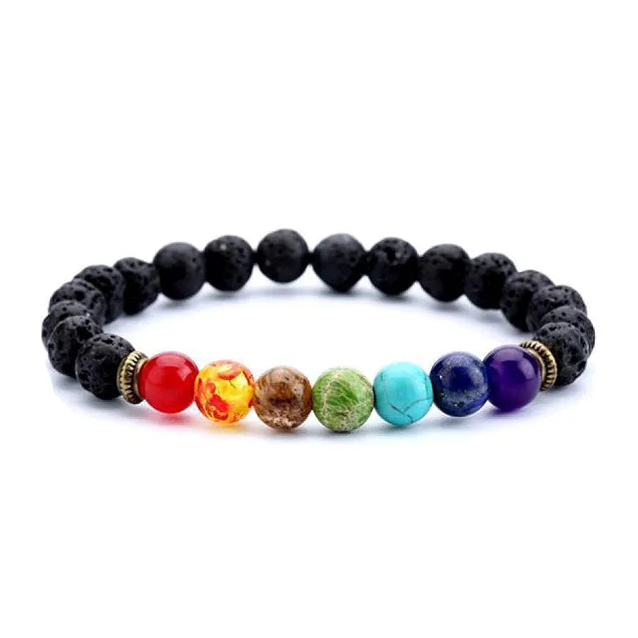 Reikved Mix Chakra Crystal Natural Gemstone Mix Chakra Silver Bonsai Money Tree with Chakra Bracelet