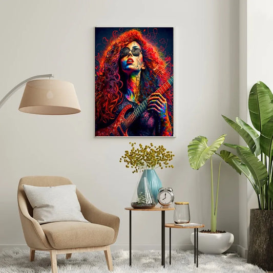 TULIP N TURTLE Quirky Girl Diy Acrylic Painting By Numbers Kit On Canvas,Multi-Coloured