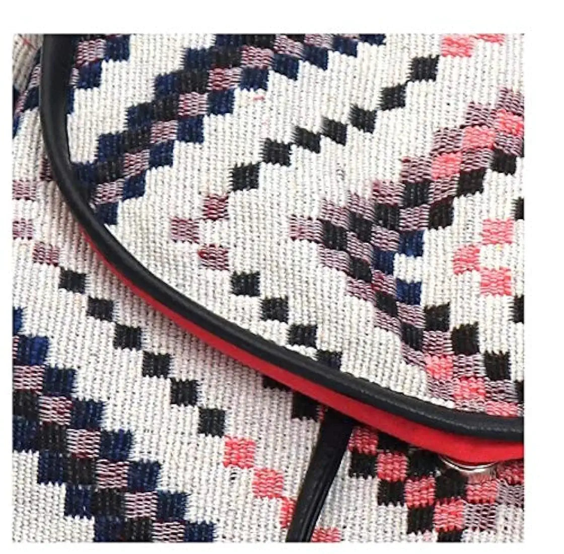 Astrid Multicolor Cotton Girls Backpack With External Pockets In Front Colour Classy Black And White Checkered