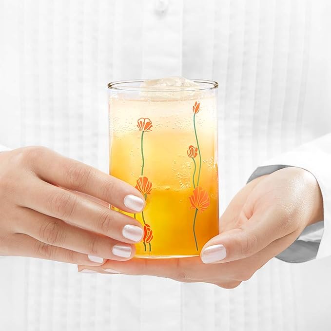 Borosil 295 Ml Set of 6 Piece Buds Vision Transparent Drinking Glass