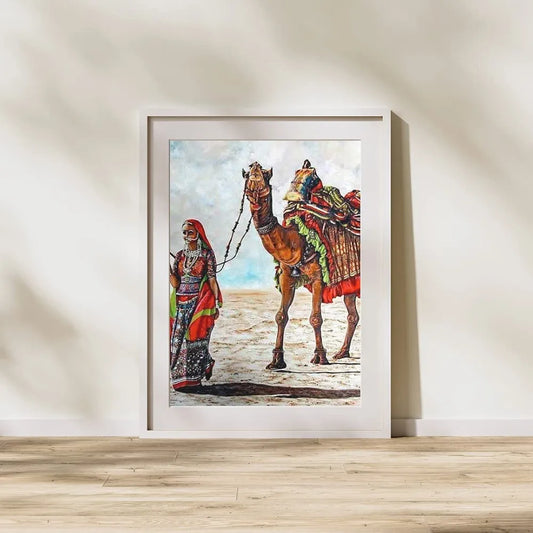 TULIP N TURTLE Rajasthan Diy Acrylic Paint By Number Kit For Adults Kids Beginner Number Painting Kit Painting By Number Wall Decoration Diy Painting Kit For Adults, Multicolor