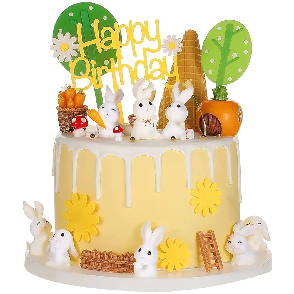Satyam Kraft 1 Set Resin Rabbit Miniature Figurines