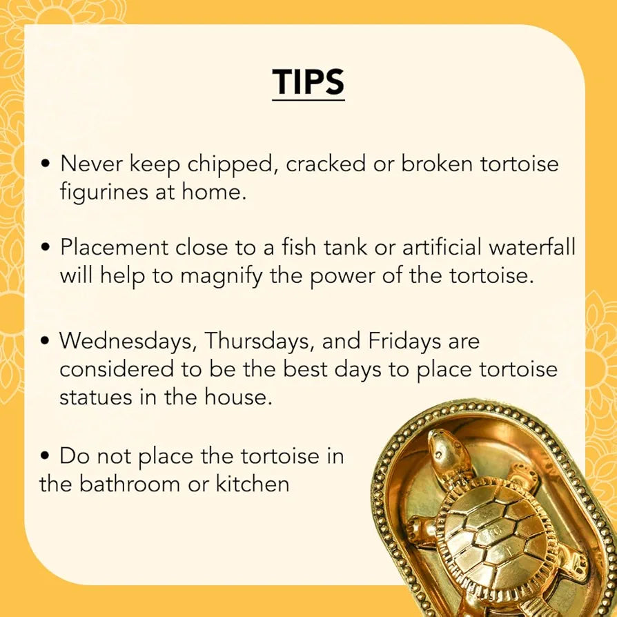 Ekhasa Pure Brass Tortoise Vastu with Brass Plate EKIDBR-01TOP2-GL