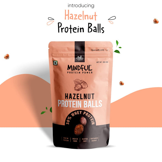 Eat Anytime Mindful Healthy Hazelnut Protein Balls - 100 gms (Pack of 2)