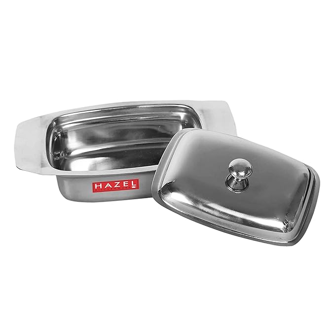 Hazel Stainless Steel Butter Box with Lid Butter Dish with Cover Box for Storing Butter