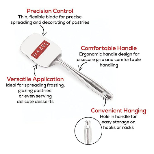 Hazel Stainless Steel Cake Pie & Pastry Serving Spoon with Handle Slicer Lifter