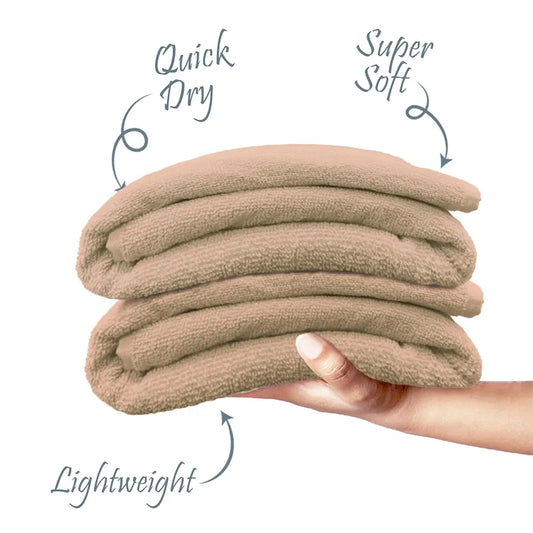 Luxe Home Cotton Bath Towel 450 GSM Quick Dry Large Size Bathroom Towels Colour Taupe