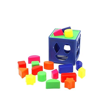 Zudo Toys Shape Sorting Cube With 18 Shape And Different Color Kids Activity Educational Toys