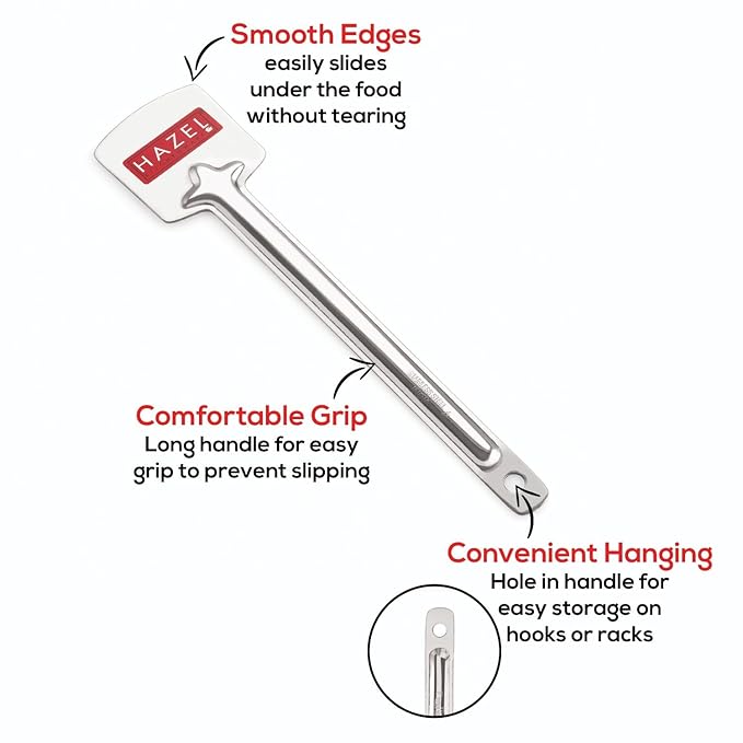Hazel Stainless Steel tavetha palta Turner Spatula for Dosa Turner Palta Roti Palta