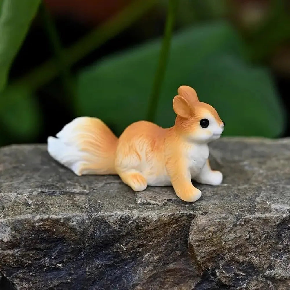 Satyam Kraft Resin 1 Set Squirrel Miniature Figurines Showpiece