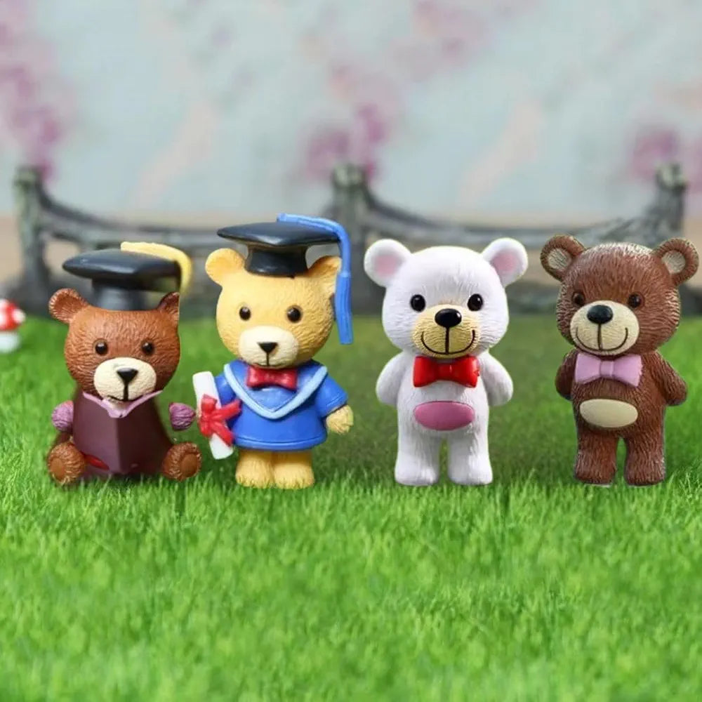 Satyam Kraft 1 Set Resin Teddy Bear Miniature Figurines
