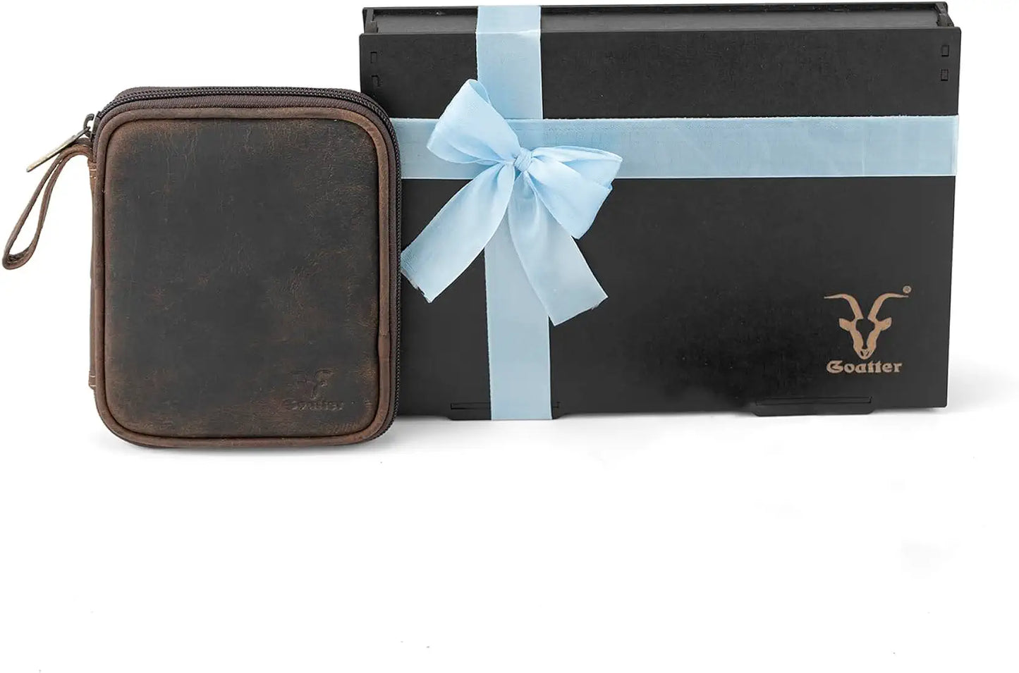 Goatter Genuine Leather Gift Hamper for Men,Tech Organizer for Travel and Daily Use,