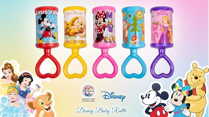 Ratna's Disney Baby Rattle With Sweet and Melodious Sound for Infants Safe & Non Toxic | Disney Princess