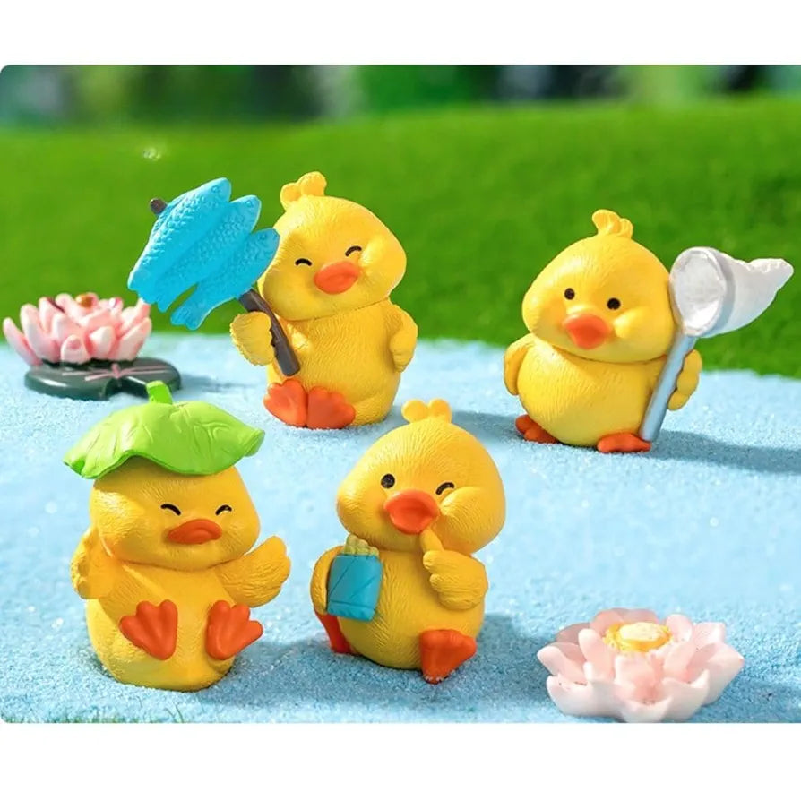 Satyam Kraft Resin 1 Set Duck Miniature Figurines