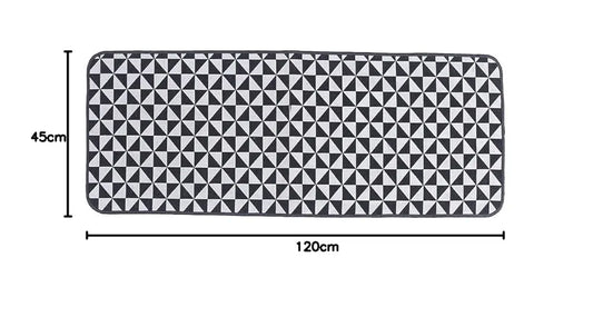 Saral Home Firki Designer Soft Cotton Durable & Washable Multipurpose Runner Colour Grey