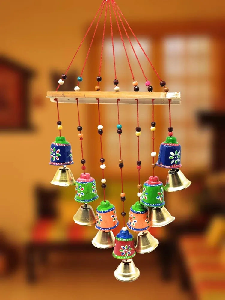 Handcrafted Recycled Material Rajasthani Wind Chime With Bells