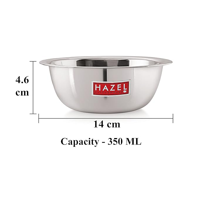 Hazel Stainless Steel Serving Bowl Snacks Serving and Mixing Bowl Accessories