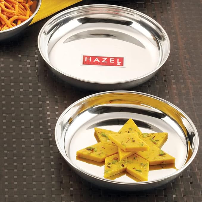Hazel Premium Steel Serving Plate Set of 2 19 cm X 2 cm