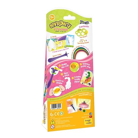 Imagimake Quill On Spyrosity Beautiful Princess Theme Pack for Fun Quilling Activity