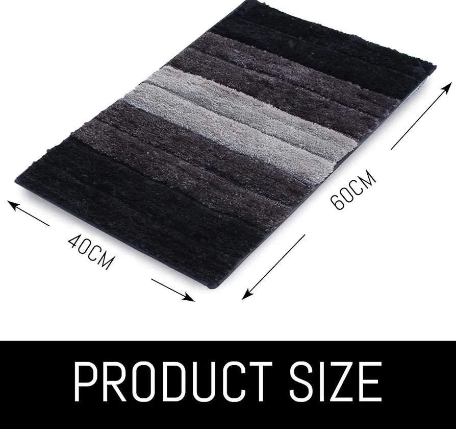 Luxe Home International Microfiber Bath Mat Soft Anti Slip Skid Luxury Mats 40X60 Cm Colour Anthra