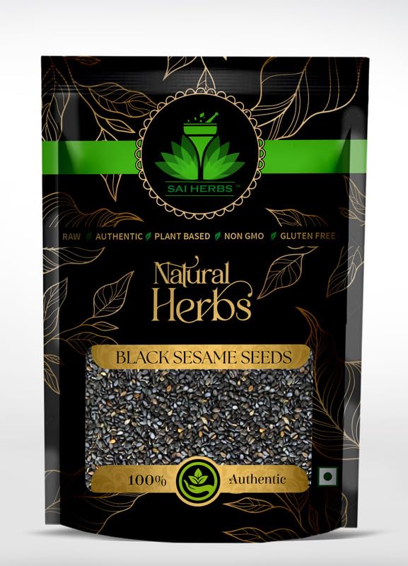 Sai Herbs Natural Black Sesame Seeds - 500 gms